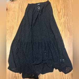 Aerie Black Lace Maxi Skirt